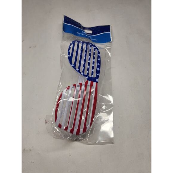 Classic Retro PATRIOTIC SHUTTER Shades SUN GLASSES USA American Flag Show Pride - Picture 3 of 3
